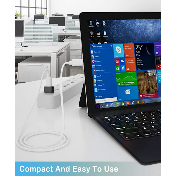 4-pak USB til USB-C-adapter, Type-C hun til A han biloplader konverter til nye iPhone 16 Pro Max Plus 15 14 13, Appl