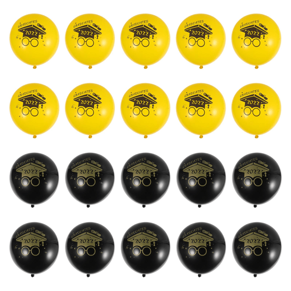 20 stk Gullballonger Graduation Party Ballonger  Graduation Party Ornament Graduation Ballonger Assortert Assorted Color 12X6CM
