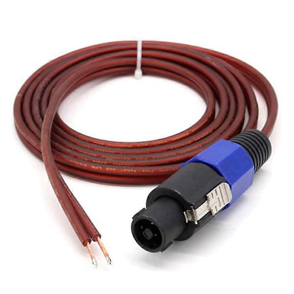 2 pcs Speakon Speaker Cable, Bare Wire, Open End, Audio Cable
