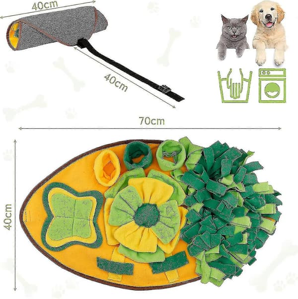 Snusemåtte 70*40cm Hundetræner Til Puslespil Graveunderlag Langsom Mad Smart Legetøj Snusemåtte Til Hund Stressaflastning Co