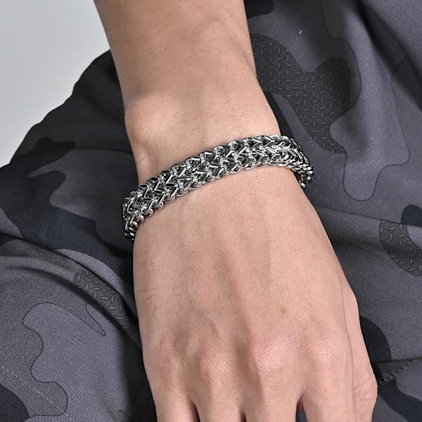 Armband för Män - Rostfritt Stål Magnetisk Spänne Kubansk Kedja Herrarmband
