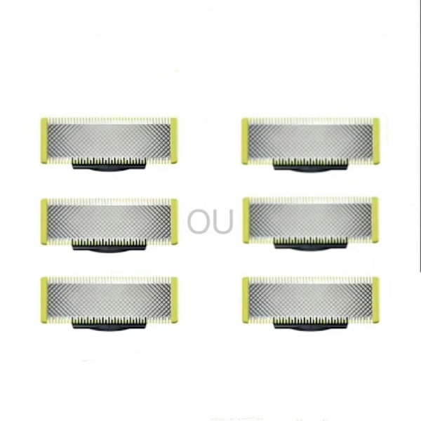 6-pak Erstatningsblade i Rustfrit Stål Kompatible Elektriske Barbermaskiner (Model QP250/50) 6 stykker