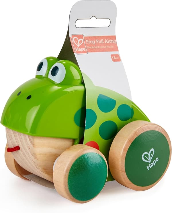 Hape Træ Frø Træk-Langs Legetøj, Lyse Farver