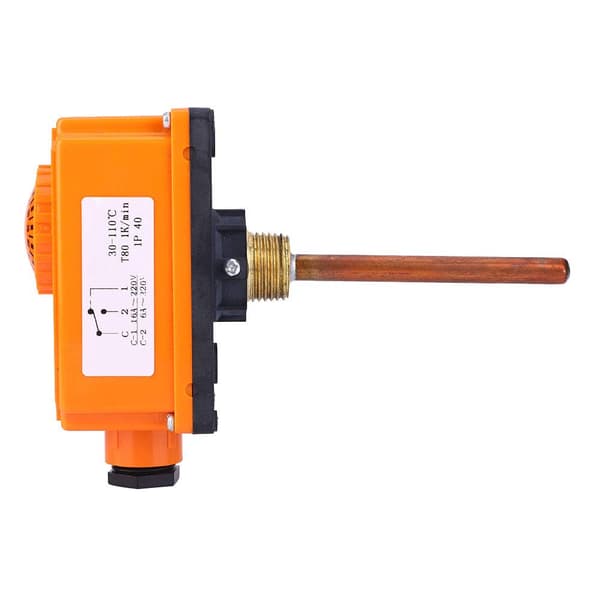 Temperature Controller for Hot Water Pipes, Compact Structure Beautiful Appearance Thermostat Heating System Parts for Hot Water Pipes