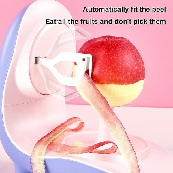 Electric Apple Peeler, Adjustable Thickness Multifunctional Fruit and Vegetable Peeler, Portable Fast Kitchen Peeling Machine for Fruits, Apples, Potatoes