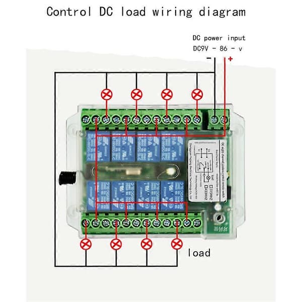 8-channel Wireless RF Remote Control Switch DC 9-72V Remote Control Wireless Remote Control for Motor Control