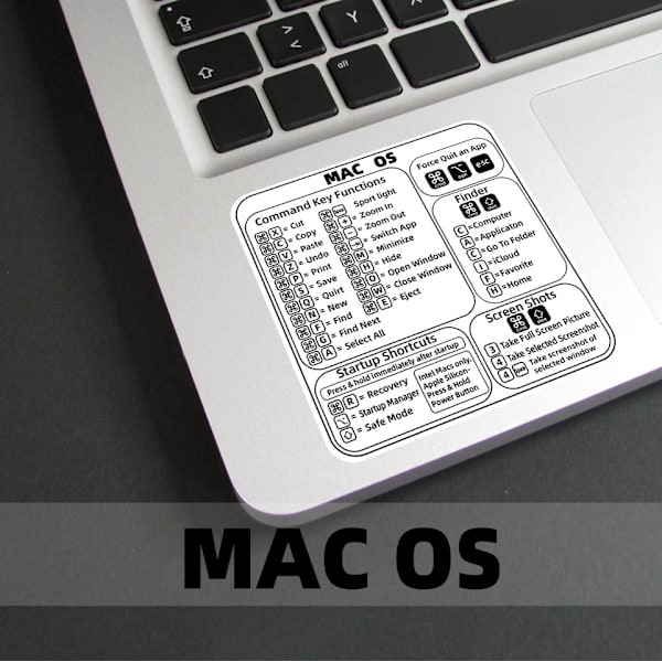 Mac OS Shortcut Stickers