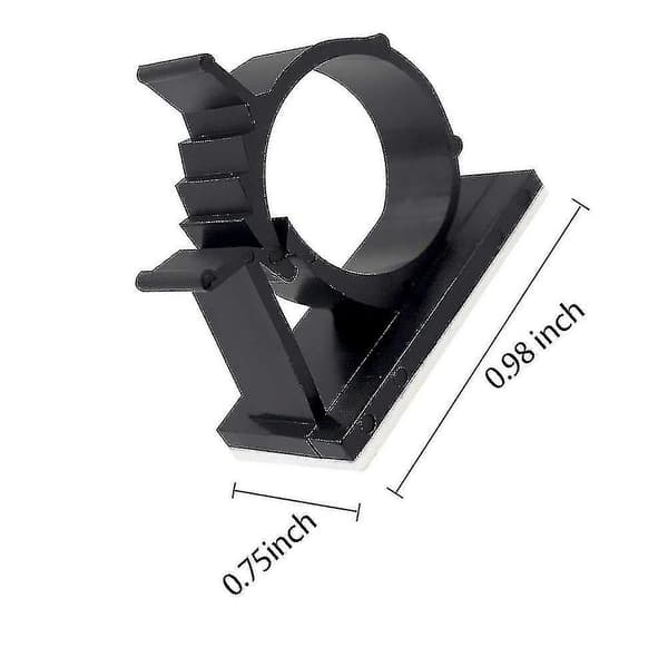 Adjustable Cable Tie Mounts Self-Adhesive Wire Clips Nylon Cable Clamps for Car, Home and Office, Black, 60-Pack
