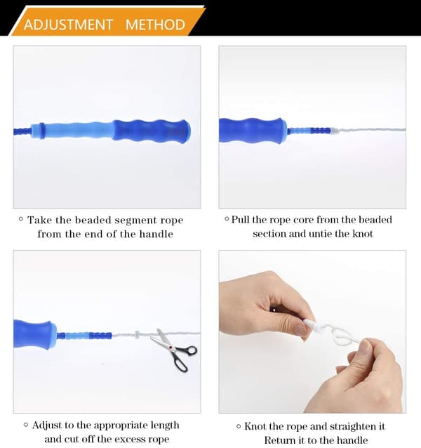 Beaded Jump Rope, Adjustable Jump Rope for Adults