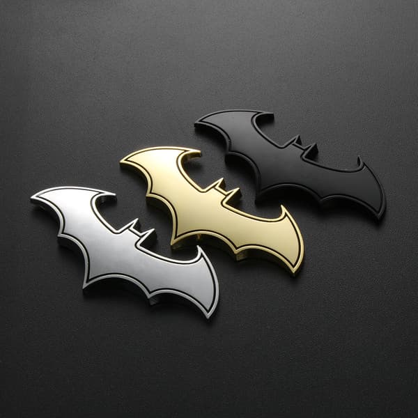 1X Kromimetalli Batman 3D Auton Takatarra Logo S