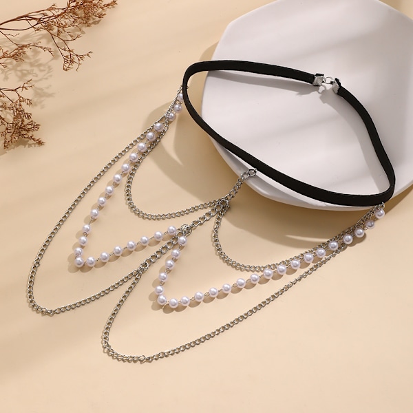 Bohemian Layered Pearl Leg Body Chain Helmi Korut Naisille ja Tytöille