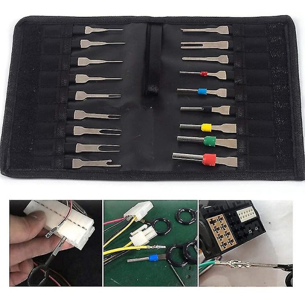 Værktøj til automatisk fjernelse af terminaler, bil elektriske ledninger Pin Extractor Connector puller kit, der også bestemmer