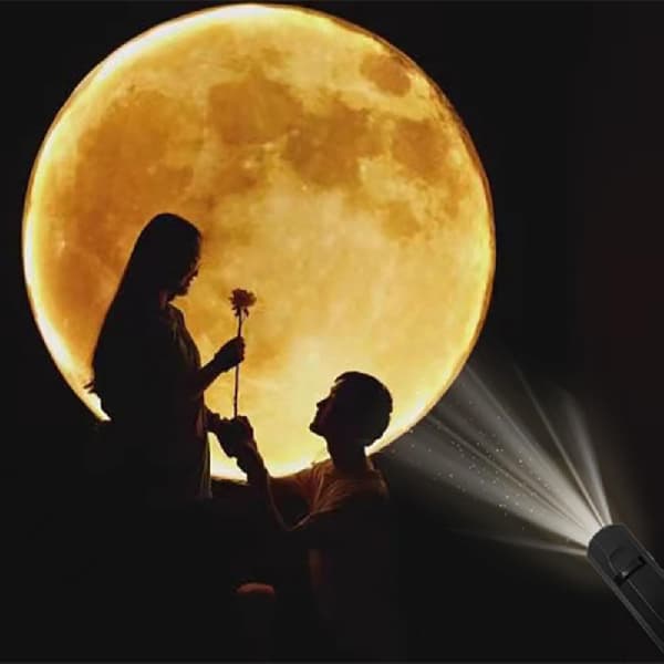 Moon Earth Jupiter Lamp Projector Night Light, 360° Galaxy Projector Light USB Starry Night Light Charging Lighting with 10 Film Discs