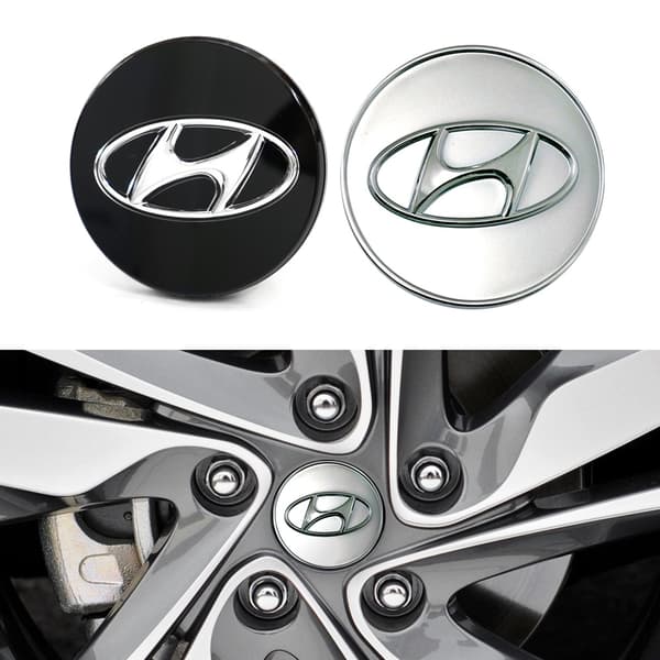 4 kpl - Hyundai Navkapslar / Pyörän napamerkit - B