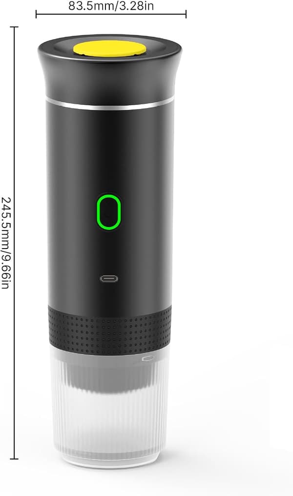 Irishom Portable Coffee Maker - 3-in-1 Cordless Machine for Capsule, Ground Coffee & Cold Brew with 150ml Cup