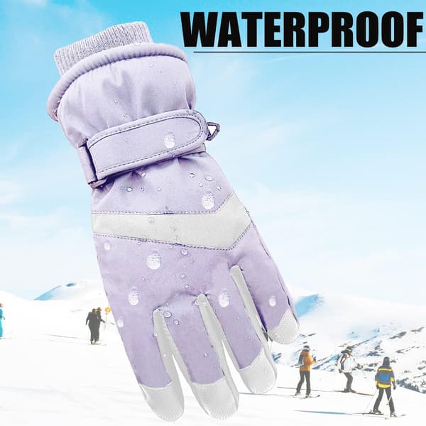 Lilla termiske vinterhandsker til kvinder Vandtætte skridsikre vindafvisende