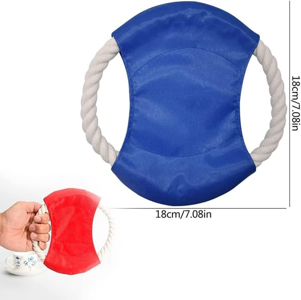 3-pak Hundfrisbee Flyvende Skiver Reb Bomuldsfrisbee til Hunde_OF