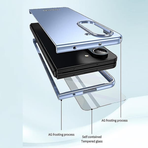Case for Samsung Z Fold 5 with S Pen & S Pen Holder, Built-in Screen Protector Galaxy Z Fold 5 Case