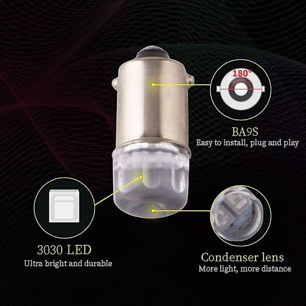 10 pcs Car Side Marker Lights, Rear Side Marker, Interior Indicator, Reverse Angle, LED Light, 12V