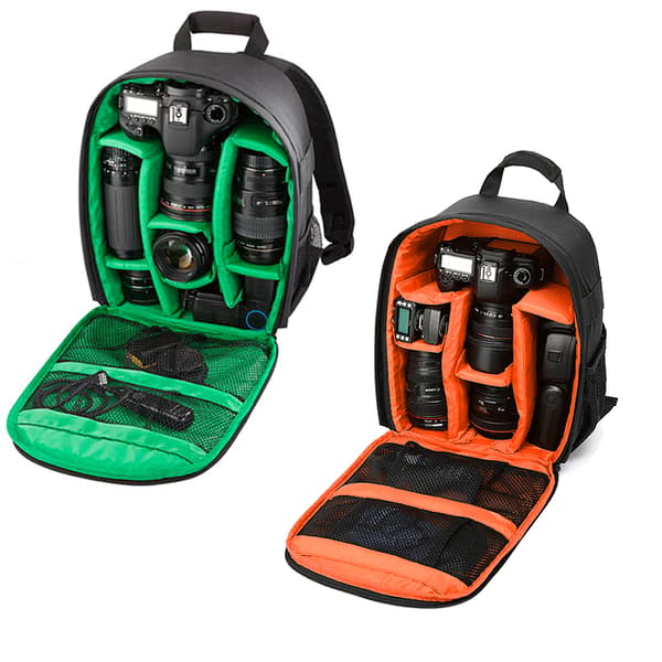 Camera Bag, (Orange) Camera Backpack, Waterproof Photo Backpack, Breathable Multifunctional Camera Bag, Shockproof Tear-Resistant Digital Camera