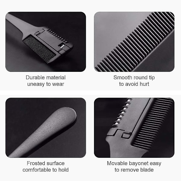 Hårbarberingskam Dobbeltsidig Hårklippingskam Hårstyling Barberingskam Hårkutter Barberingskam Hårsaks