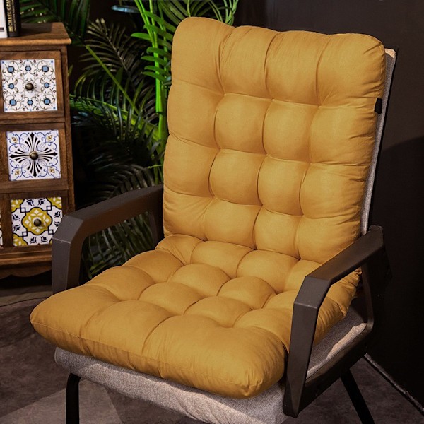 Ginger yellow Chair Cushion Memory Foam Pads Tufted Slip Non Skid  Back original shape after a few minute（35 * 70cm）