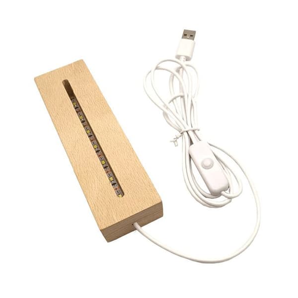 Bordlampe med LED-pære og base til DIY-graffiti, akrylplade med natlys 0.4 0.4