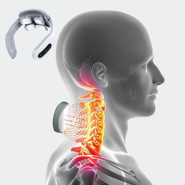 Electric Low-Frequency Pulse Neck Massager USB Charging Neck and Shoulder Massager for Home and Office