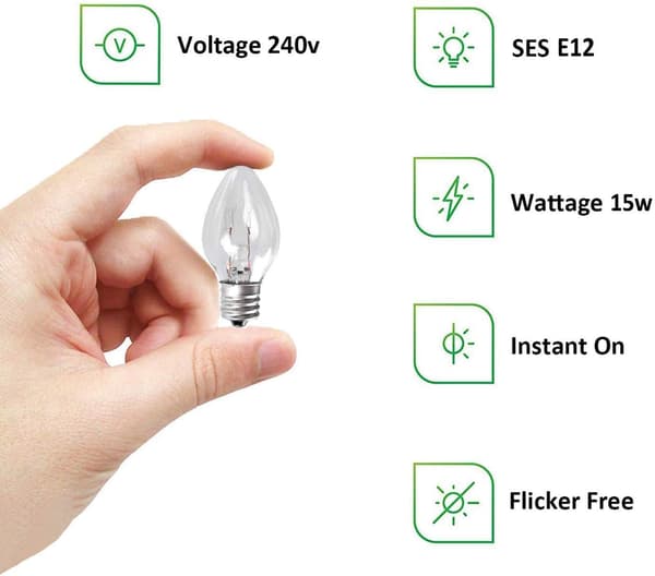 6-pack Himalaya Saltlampor E12, 15 watt för rumsbelysning 220-240V