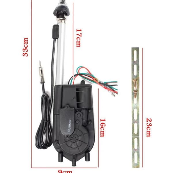 Fully Automatic Electric Antenna - Car FM/AM Radio Antenna Mounting Kit