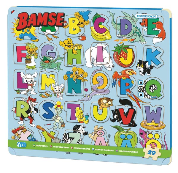 Bamse Træpuslespil Hævede Brikker Puslespil 29 Brikker multifarvet multifärg multicolor