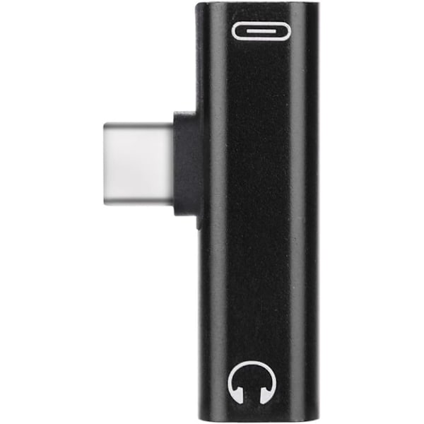 USB C til 3,5 mm Lydadapter, USB C Hovedtelefonadapter Lyd USB Type C 2 i 1 Ladekabel 3,5 mm AUX-stik til Huawei Xiaomi