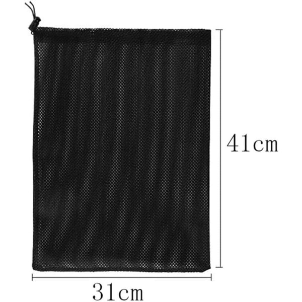 3-delt sæt (sort, ca. 31*41CM) Pumpebarrierepose Filterpose Filter Mesh filterpose til akvarium/have/øre