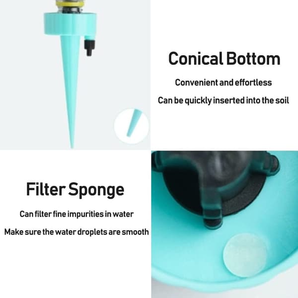 6-pack Adjustable Drip Irrigation Kit Automatic Plant Self-Watering