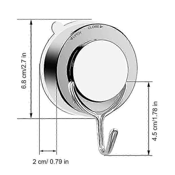 4-pack Drill-Free Towel Hooks, Suction Cup Towel Holder, Vacuum Suction Cup Hooks, Extra Strong Towel Holder (Plating)