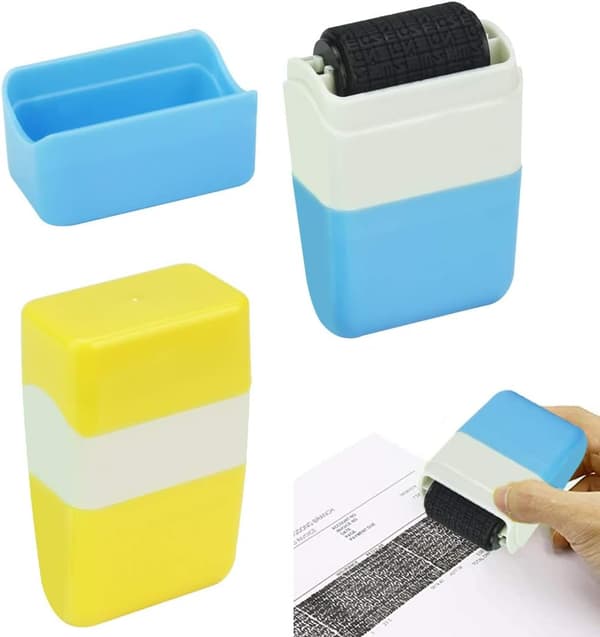 Address Blocking Stamp, Including Blue and Yellow Stamp