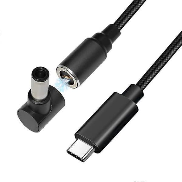 USB-C til 6.0x3.7mm til Asus bærbar computer, 1.8m PD 100W Type-C hurtigopladende DC-kabel 8-benet magnetisk
