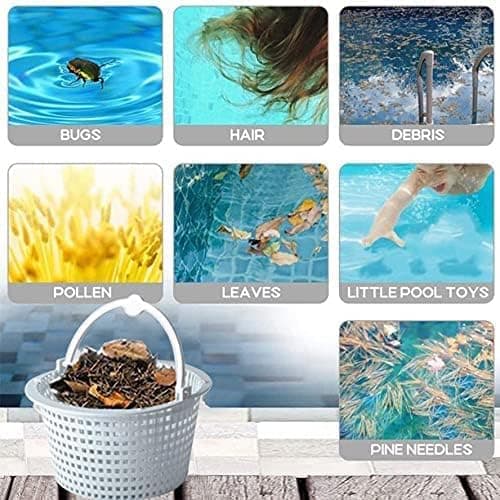 Skimmer Basket Compatible with Hayward Automatic Skimmers with Handle Replaces (2 Pcs)