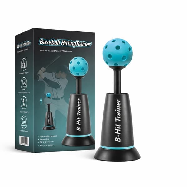 Tee Popper, Nylon Strength, Baseball Training for Hitting Without a Pitcher 1 Popper Ball Included [Ho]