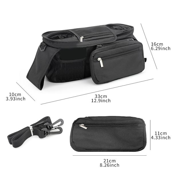Stroller Organizer Bag - Universal Stroller Accessory Storage