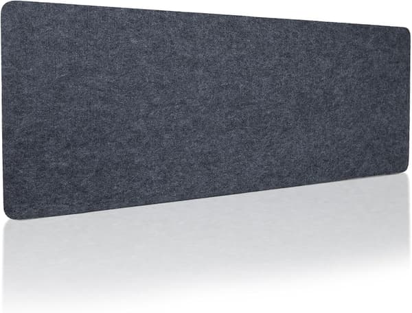 90x40cm Skridsikker Filtmusemåtte, Skrivebordsunderlag til Kontor og Hjem (Mørkegrå)