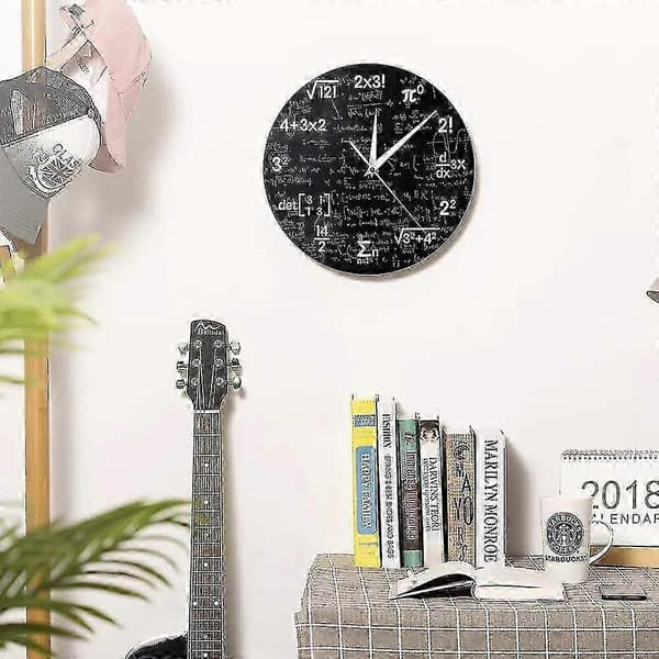 Mathematical Equations Wall Clock, Educational Gift for Teachers, Silent Quartz