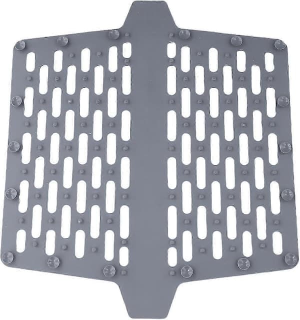 Silicone Sink Mat for Double Sink, Heat-Resistant Kitchen Divider Protector with Non-Slip Grip, Grey