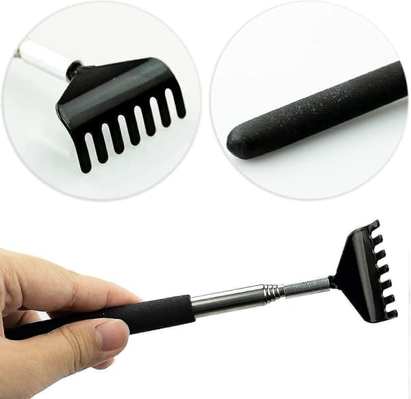 Back Scratcher, Stainless Steel Back Scratcher, Telescopic Itching Tool, Portable Extension