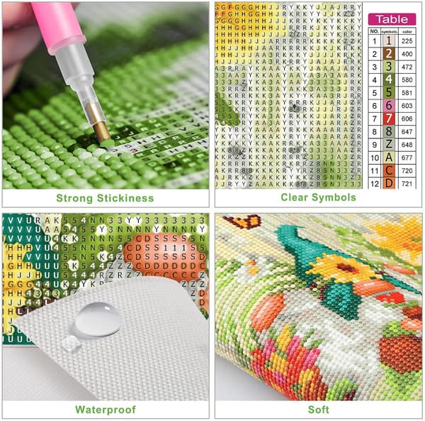 30x40 CM Diamantmaling Full Rhinestones, Diamantbroderi Fu