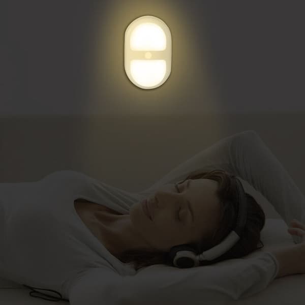 Sensor Light Human Body Induction Lamp Corridor Bedroom Cabinet Lamp LED Energy Saving Silver Warm Yellow Light