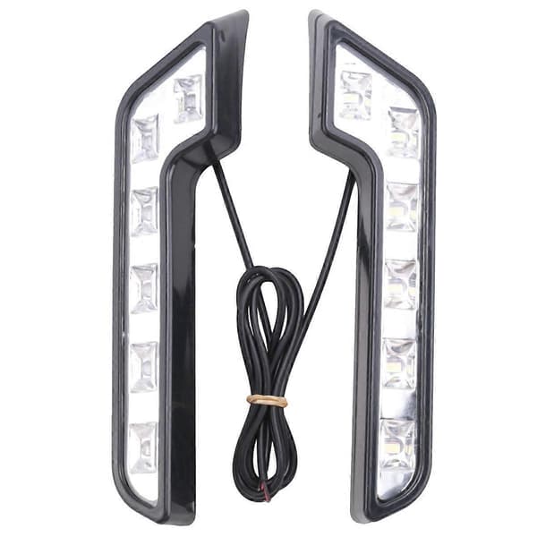 2X 12V Super Sterk DRL LED Kjørelys for Biler Auto Vanntette LED Kjørelys Tåkelys L