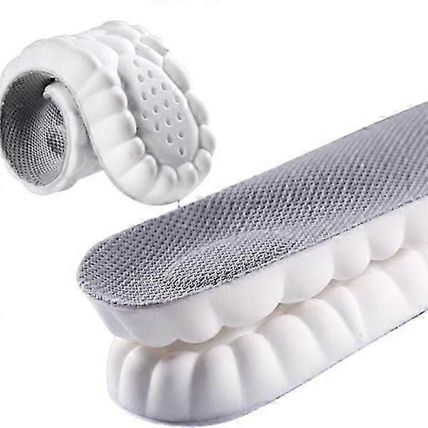 4D Ultra-Soft and Breathable Insoles 1 Pair Grey-37-38