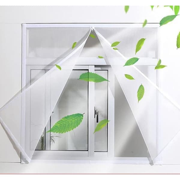 Custom-made Cat Safety Net for Windows, Mesh Window Guard for Cats, Insect Screen with Self-adhesive, Zipper