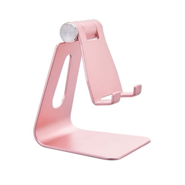 Rose Gold Mobile Phone Stand with Adjustable Multi-Angle. Compatible with iPhone 6-16/Samsung S9-S10, Optimal Stability.